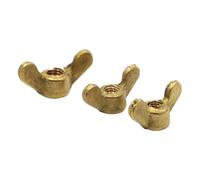 AQXYWQLP Écrou papillon en laiton DIN315, serrer à la main les écrous à oreilles M3 M4 M5 M6 M8 M10 M12(M4 2pcs)