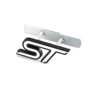 AQXYWQOL Autocollant 3D de voiture ST emblème insigne de calandre de capot avant compatible avec le logo ST Focus Fiesta Ecosport 2009-2015 Mondeo Focus2 Focus3 MK2 Couleur constante, ne se fanent pas