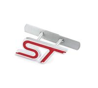 AQXYWQOL Autocollant 3D de voiture ST emblème insigne de calandre de capot avant compatible avec le logo ST Focus Fiesta Ecosport 2009-2015 Mondeo Focus2 Focus3 MK2 Couleur constante, ne se fanent pas