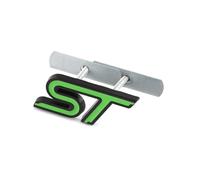 AQXYWQOL Autocollant 3D de voiture ST emblème insigne de calandre de capot avant compatible avec le logo ST Focus Fiesta Ecosport 2009-2015 Mondeo Focus2 Focus3 MK2 Couleur constante, ne se fanent pas