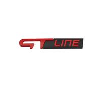 AQXYWQOL Autocollant de décalcomanies d'emblème de logo de ligne GT RS en métal de voiture compatible avec Logan Clio Megane 2 3 4 5 6 Captur Espace Twingo Duster Kadjar Couleur constante, ne se fanen