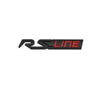 AQXYWQOL Autocollant de décalcomanies d'emblème de logo de ligne GT RS en métal de voiture compatible avec Logan Clio Megane 2 3 4 5 6 Captur Espace Twingo Duster Kadjar Couleur constante, ne se fanen