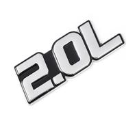 AQXYWQOL Autocollant de Voiture en métal 3D 2,0 L 2,2 L 2,3 L 2,4 L 2,5 L 2,8 L 3,0 L 3,5 L Logo emblème Insigne décalcomanies Couleur constante, ne se fanent Pas, ne blessent p(for 2.0L Sticker)