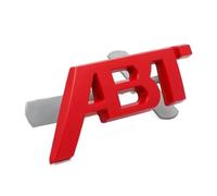 AQXYWQOL Autocollants d'emblème de calandre Avant de Voiture avec Logo ABT en métal 3D Couleur constante, ne se fanent Pas, ne blessent p(Red,11.2cm x 4.6cm)