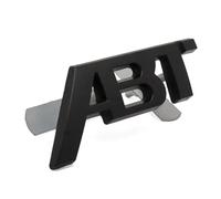 AQXYWQOL Autocollants d'emblème de calandre Avant de Voiture avec Logo ABT en métal 3D Couleur constante, ne se fanent Pas, ne blessent p(Matte Black,8.2cm x 3.2cm)