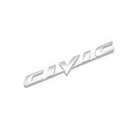 AQXYWQOL Compatible avec le logo de la lettre Civic Autocollants de coffre arrière de voiture Autocollants de haute qualité Badge d'emblème en métal 3D Accessoires de style automobile Couleur constant