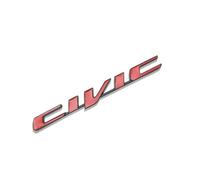 AQXYWQOL Compatible avec le logo de la lettre Civic Autocollants de coffre arrière de voiture Autocollants de haute qualité Badge d'emblème en métal 3D Accessoires de style automobile Couleur constant