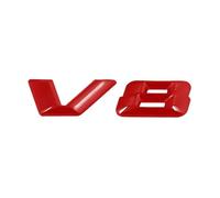 AQXYWQOL Lettres de Logo V8 noires chromées 3d, emblème de garde-boue de voiture Compatible avec GL ML SL 500 220 C63 S500 V8, Badge autocollant, accessoires Couleur constante, ne se fanent pas, ne bl
