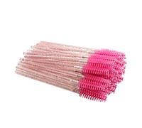 Aqxyxsw 200 PCS Mix Couleur Cristal Brillant Cils Brosses Mascara Baguettes Eye Lash Applicateur De Sourcils Cosmétique Maquillage Brosse Outil Kits lingli(Color:Rose)