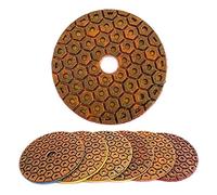 Aqxyxsw 4 pièces 4 pouces 100mm humide métal diamant tampons de polissage disque de ponçage for béton granit marbre pierre sol meule disques fangzi (Color : 4pcs Grit 50, Size : 4 inches)