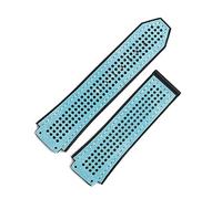 Aqxyxsw ACCESSOIRES DE RECHERCHE HOMMES DE BANDES EN COUCHEMENT Compatible avec Hublot Boucle de bracelet en cuir Bracelet respirant étanche Band de montre 25mmx19mm lingli(Light blue)