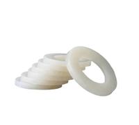 Aqxyxsw Anneau de rondelle plat en Nylon M1.2 M1.4 M1.7 M1.8, 100 pièces, résistant aux hautes températures, conservateur, tampon plat isolé, joint en plastique fangzi (Size : M1.2x4mmx0.3mm)