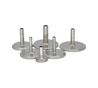 Aqxyxsw GUYTRM Adaptateur cannelé for Tuyau sanitaire en Acier Inoxydable 304, Triple Collier de Serrage for 6 mm, 8 ou 10, for Brassage à Domicile lingli(SSH10-64)