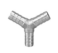 Aqxyxsw GUYTRM Raccord cannelé for Tuyau, coude, Croix, té, Forme UY, 2, 3, 4 Voies, 6, 8, 10, 12, 13, 14, 15, 16, 20, 25, 32, 40, 50 mm, en Acier Inoxydable 304, for Eau et gaz lingli(Y-Shape,14mm)