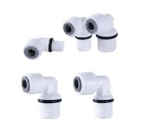 Aqxyxsw GUYTRM Raccord coudé à 90 degrés, Filetage mâle Femelle 1/4" 3/8", raccord Rapide for Filtre d'aquarium, pièces d'osmose Inverse lingli(3)