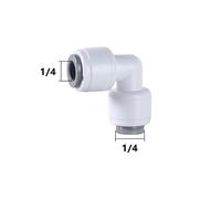 Aqxyxsw GUYTRM Raccord coudé à 90 degrés, Filetage mâle Femelle 1/4" 3/8", raccord Rapide for Filtre d'aquarium, pièces d'osmose Inverse lingli(4)