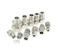 Aqxyxsw GUYTRM Raccord de Compression for Tube en Acier Inoxydable 304, Embout 1/8, 1/4, 3/8, 1/2 NPT, Filetage PT, 6, 8, 10, 12 mm lingli(PC-BSPT,3MM OD Tube_1I8 Thread)