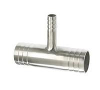 Aqxyxsw GUYTRM Raccord de réduction Tuyau cannelé 38-51 mm, séparateur à 3 Voies, raccord coupleur en Acier Inoxydable 304, 6, 8, 10, 12, 14, 16, 19, 20, 25, 32 lingli(25-6-25mm)