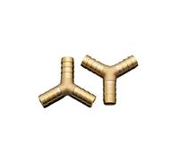 Aqxyxsw GUYTRM Raccord de Tuyau cannelé en Laiton en Forme de Y à 3 Voies, 4, 5, 6, 8, 10, 12, 14, 19 mm, connecteur cannelé en cuivre, Adaptateur de coupleur pneumatique lingli(OD 12-12-10mm)