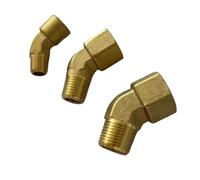 Aqxyxsw GUYTRM Raccord de Tuyau Rond en Laiton, coude à 45 degrés, Femelle vers mâle, 1/8", 1/4", 3/8", for Eau, gaz, Carburant lingli(NPT_3/8")