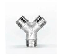Aqxyxsw GUYTRM Raccord en Y en Acier Inoxydable 304, Filetage Interne, T incliné à 45 degrés, Filetage Interne, Trois Voies, Interface Trois Voies, tuyaux Un Tiers lingli(Y-M,3/4")