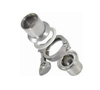 Aqxyxsw GUYTRM Raccords de tuyauterie filetés Femelles sanitaires + Joint en Silicone à Trois Pinces en Acier Inoxydable SS304 lingli(Silicone Gasket,1 1l2)
