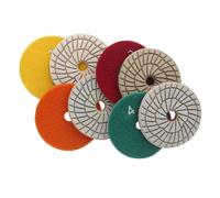 Aqxyxsw Tampon de polissage en 4 étapes, disque abrasif de 4 pouces, 100mm, outil diamant for pierre, marbre, granit, carrelage, meulage Flexible(4PCS 4)