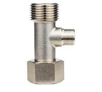 AQXYYWEI Raccord de tuyau en T en laiton 3/8' 1/2' 9/16' Adaptateur en T Vanne de remplissage Connecteur de dérivation d'eau de bidet Shaffat Accessoires(E)