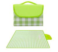 AQYSHU Couverture de Pique-Nique imperméable au Sable 78in * 78in, Grand Tapis extérieur, Bon pour la randonnée, Concert, Jardin de Plage et Camping sur l'herbe, Sac à Main (Vert)