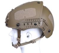 AQzxdc Casque Tactique CS Field Riding avec Base NVG et Rail Casque Anti-émeute AF Gaming for Airsoft Paintball Chasse etc.(Brown)