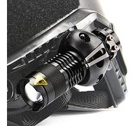 AQzxdc Ensemble de Lampe Poche Tactique, Visière de Casque Réglable, avec Casque Airsoft et Housse de Casque, pour Paintball BBS Gun Shooting Game Halloween Cosplay Party,Flashlight a