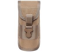 AQzxdc Étui à Lunettes Molle for Lunettes de Soleil, étui Tactique d'extérieur Durable, Style Militaire, Lampe de Poche avec Boucle, étui de Protection Rigide et Antichoc for Lunettes(Tan)