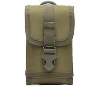 AQzxdc Étui Tactique Universel Molle for téléphone Portable, Pochette de Ceinture, Pack de sécurité EDC, kit d'accessoires de Transport, Sac Banane(Green)