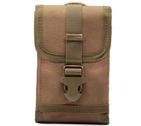 AQzxdc Étui Tactique Universel Molle for téléphone Portable, Pochette de Ceinture, Pack de sécurité EDC, kit d'accessoires de Transport, Sac Banane, étui Compatible iPhone(Khaki)