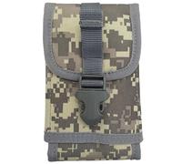 AQzxdc Étui Tactique Universel Molle for téléphone Portable, Pochette de Ceinture, Pack de sécurité EDC, kit d'accessoires de Transport, Sac Banane, étui Compatible iPhone(ACU Camouflage)
