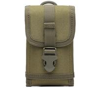 AQzxdc Étui Tactique Universel Molle for téléphone Portable, Pochette de Ceinture, Pack de sécurité EDC, kit d'accessoires de Transport, Sac Banane, étui Compatible iPhone(Military Green)