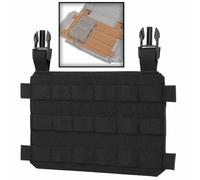 AQzxdc Gilet Tactique Molle Placard, Panneau Adaptateur modulaire à Rabat Avant for équipement d'extension de Gilet Airsoft Thorax, Installation enfichable(Black)