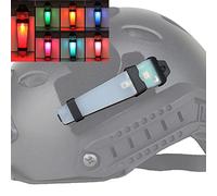 AQzxdc Lampe Flash Stroboscopique À Sept Couleurs, Lumière Clignotante, Casque de sécurité/Balise de Survie, Feu De Balisage Tactique, Sept Couleurs Pouvant Être Changées À Volonté,Noir,2Pcs