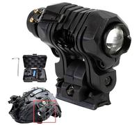 AQzxdc Lampe Torche Tactique for Casque avec Fixation sur Rail Picatinny 20 mm, Mini Lampe LED Compatible avec Support de Montage annulaire