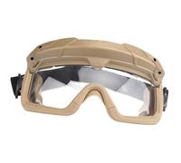 AQzxdc Lunettes de sécurité tactiques antibuée pour sports de plein air, militaires, chasse, cyclisme, protection des yeux en milieu sauvage, pour hommes et femmes.(Mud color+White Lens)