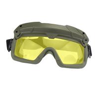 AQzxdc Lunettes de sécurité tactiques antibuée pour sports de plein air, militaires, chasse, cyclisme, protection des yeux en milieu sauvage, pour hommes et femmes.(Green+Yellow Lens)