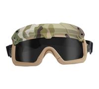 AQzxdc Lunettes de sécurité tactiques antibuée pour sports de plein air, militaires, chasse, cyclisme, protection des yeux en milieu sauvage, pour hommes et femmes.(Pc+Black Lens)