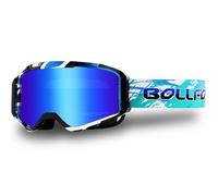 AQzxdc Lunettes de ski/snowboard parent-enfant pour homme, femme et jeune, protection UV 100% et anti-buée(Blue frame blue flakes)