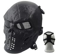 AQzxdc Masque Tactique intégral en Forme de tête de Mort, Masque Airsoft, for Halloween, Jeux de Survie CS, tir(I)