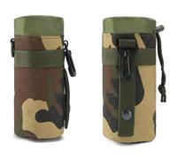 AQzxdc MOLLE Pochette porte-bouteille pour ceinture de service, sac à dos tactique/étui de sport en nylon pour bouteille d'eau, spray au poivre, sac de transport (camouflage jungle)