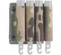 AQzxdc Pochette Tactique for bâtons Lumineux, Organiseur de Piles for Lampe de Poche, Panneau Molle for bâtons Lumineux, Support for 4 bâtons Lumineux, for Camping, pêche, Aventure, Chasse(CP)