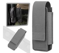 AQzxdc Pochette Tactique for Chargeur 9 mm, Support élastique for Lampe de Poche, Ceinture de Gilet de Chasse Utilitaire Molle, Sac for Chargeur, Pochette Utilitaire for Gilet de Chasse(Gray)