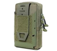 AQzxdc Pochette Tactique for téléphone, Sac Banane, randonnée en Plein air, Camping, Outils, Rangement, Sac Molle, Militaire, Ceinture compacte, Portefeuille, téléphone(Green)