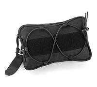 AQzxdc Pochette Tactique Molle Admin, Sac à Outils Utilitaire découpé au Laser EDC, Pochettes modulaires Horizontales, Organisateur Militaire, Poche de Recyclage(Black)