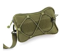 AQzxdc Pochette Tactique Molle Admin, Sac à Outils Utilitaire découpé au Laser EDC, Pochettes modulaires Horizontales, Organisateur Militaire, Poche de Recyclage(Green)
